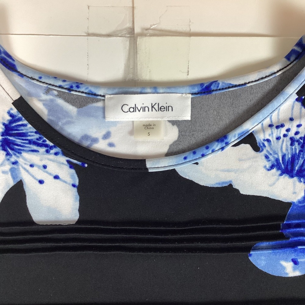 Calvin Klein Womens Blouse Shirt Top Size S Small Stretch Comfort Soft Floral - Picture 3 of 8